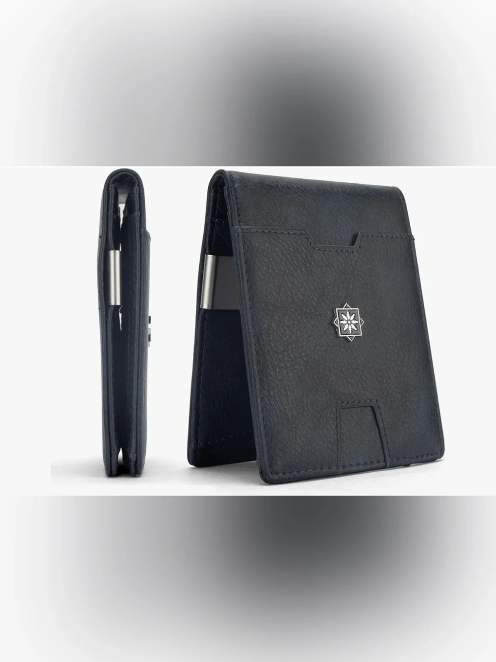 Mens Slim Wallet LEATHER Money Clip RFID Blocking Bifold